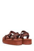 Women's Brown Thick Soled Flat Sandals | Derimod
