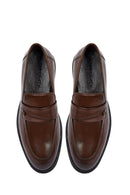 Male Brown Leather Classic Loafer | Derimod