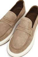 Erkek Bej Süet Deri Casual Loafer | Derimod
