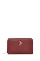 Women's Claret Red Printed Wallet | Derimod
