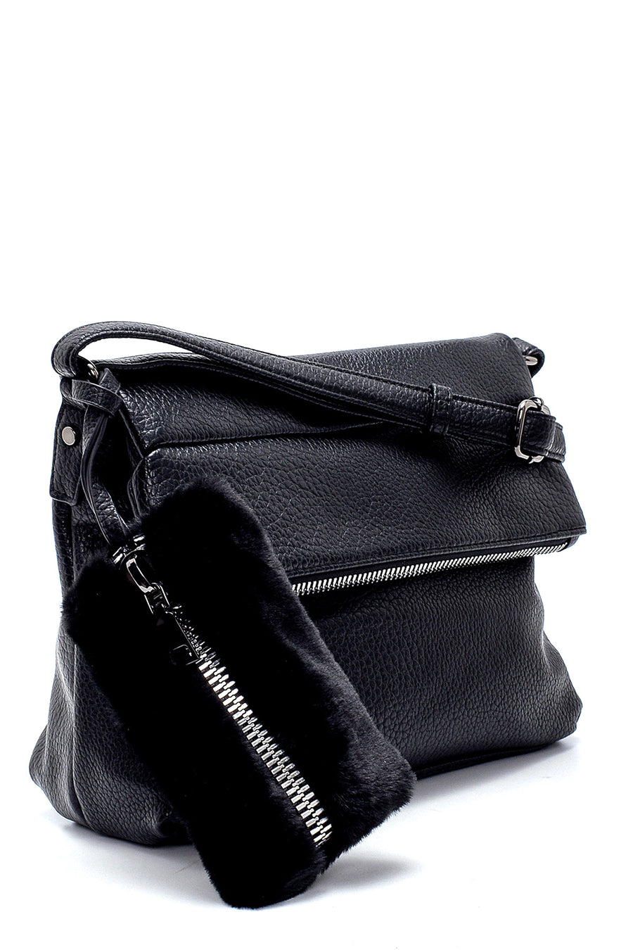 Women's Plush Detailed Crossbody Bag
