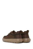 Derimod Zero Male Brown Lace-up Thick-soled Fabric Casual Shoes | Derimod