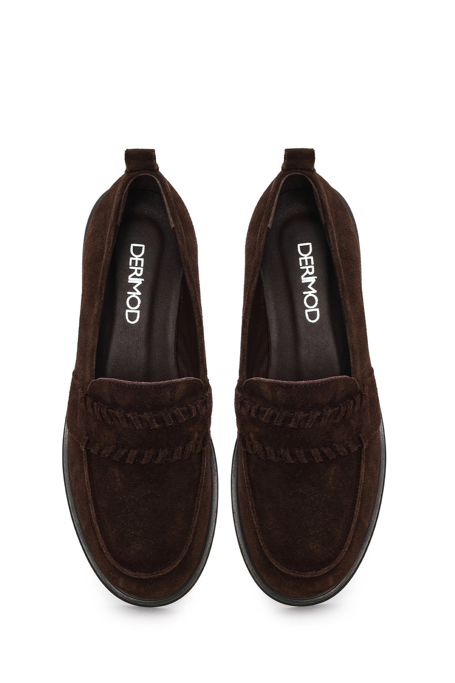 Woman Brown Suede Masculine Loafer