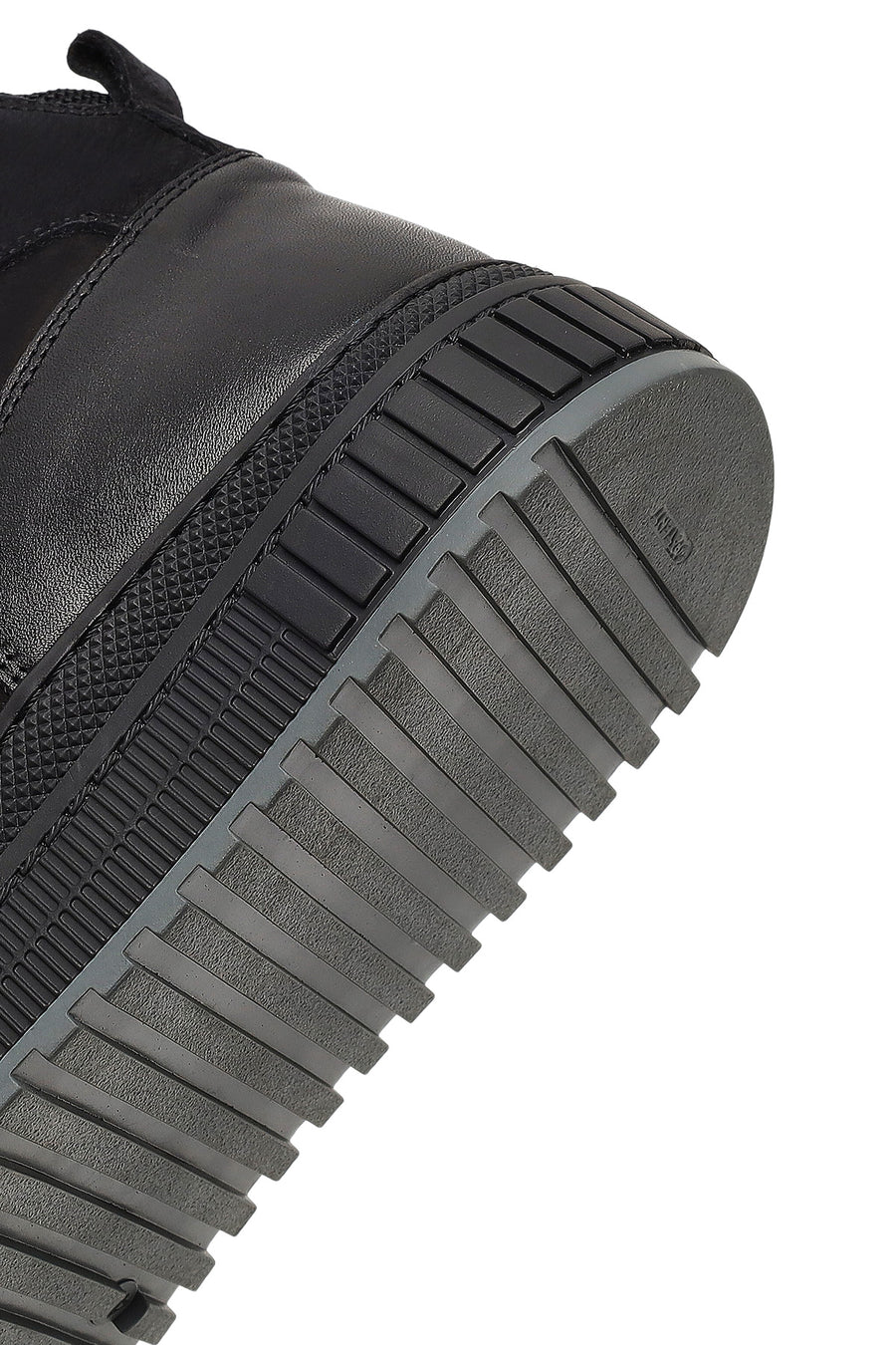 Male Black Lace-Up Thick-Soled Nubuck Leather Sports Boots