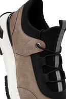 Men's Mink Lace-Up Nubuck Leather Casual Sneaker | Derimod