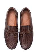 Men's Leather Crocodile Loafer | Derimod