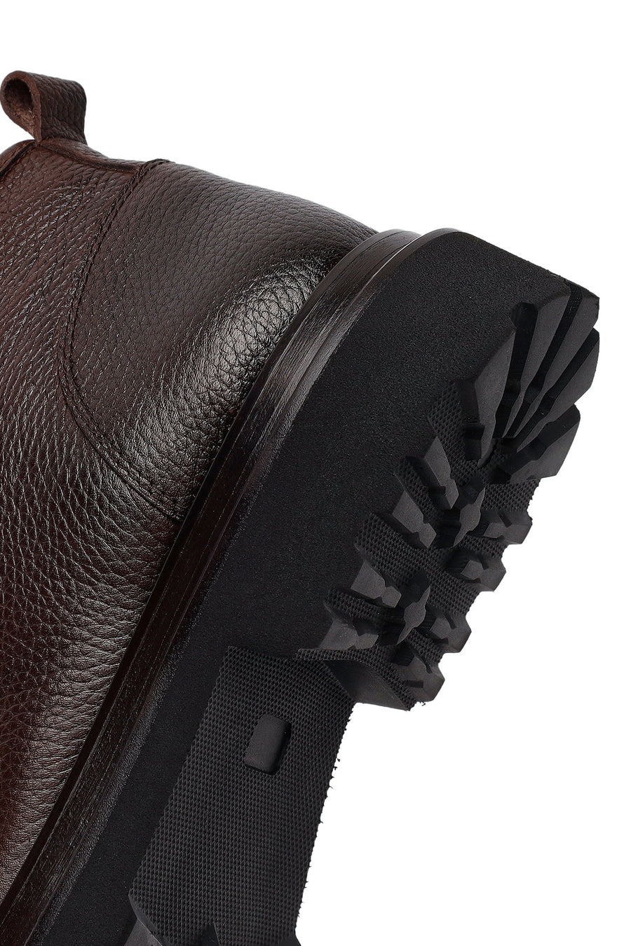 Male Brown Lace-up Leather Casual Boots