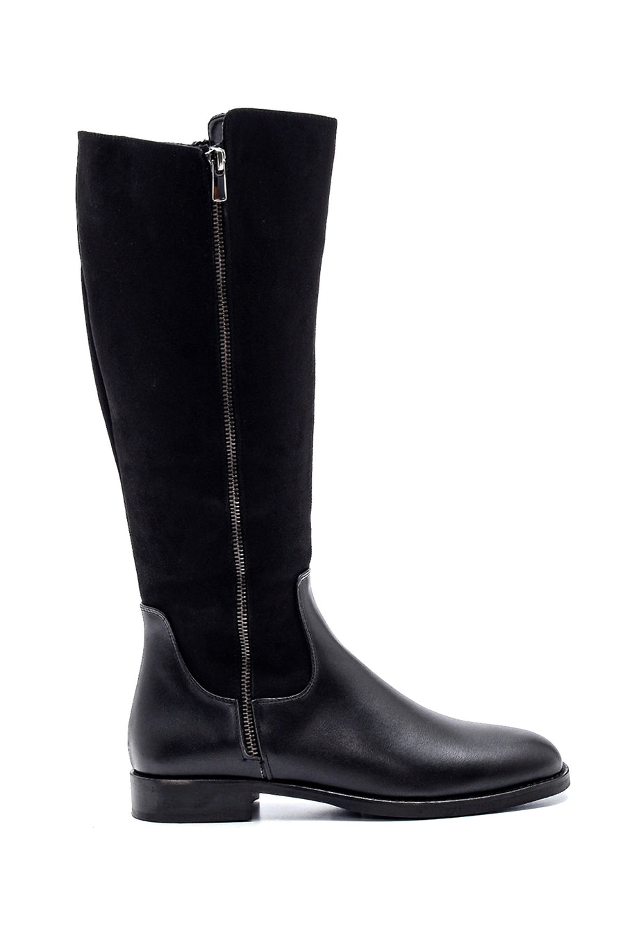 Women's Black Zippered Casual Boots 20WFE195414 | Derimod
