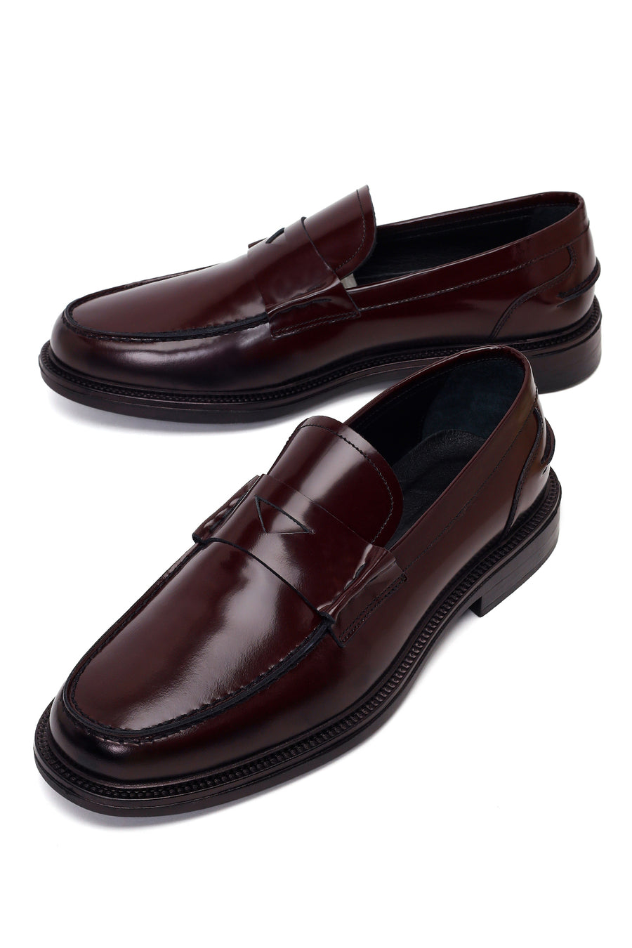 Male Burgundy Leather Classic Loafer