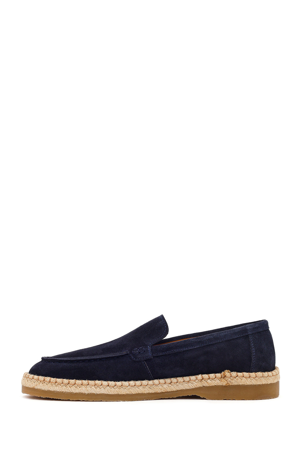 Erkek Lacivert Süet Deri Casual Loafer