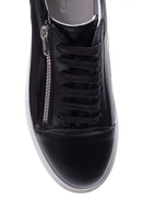 Men's Zipper Detailed Leather Sneaker | Derimod