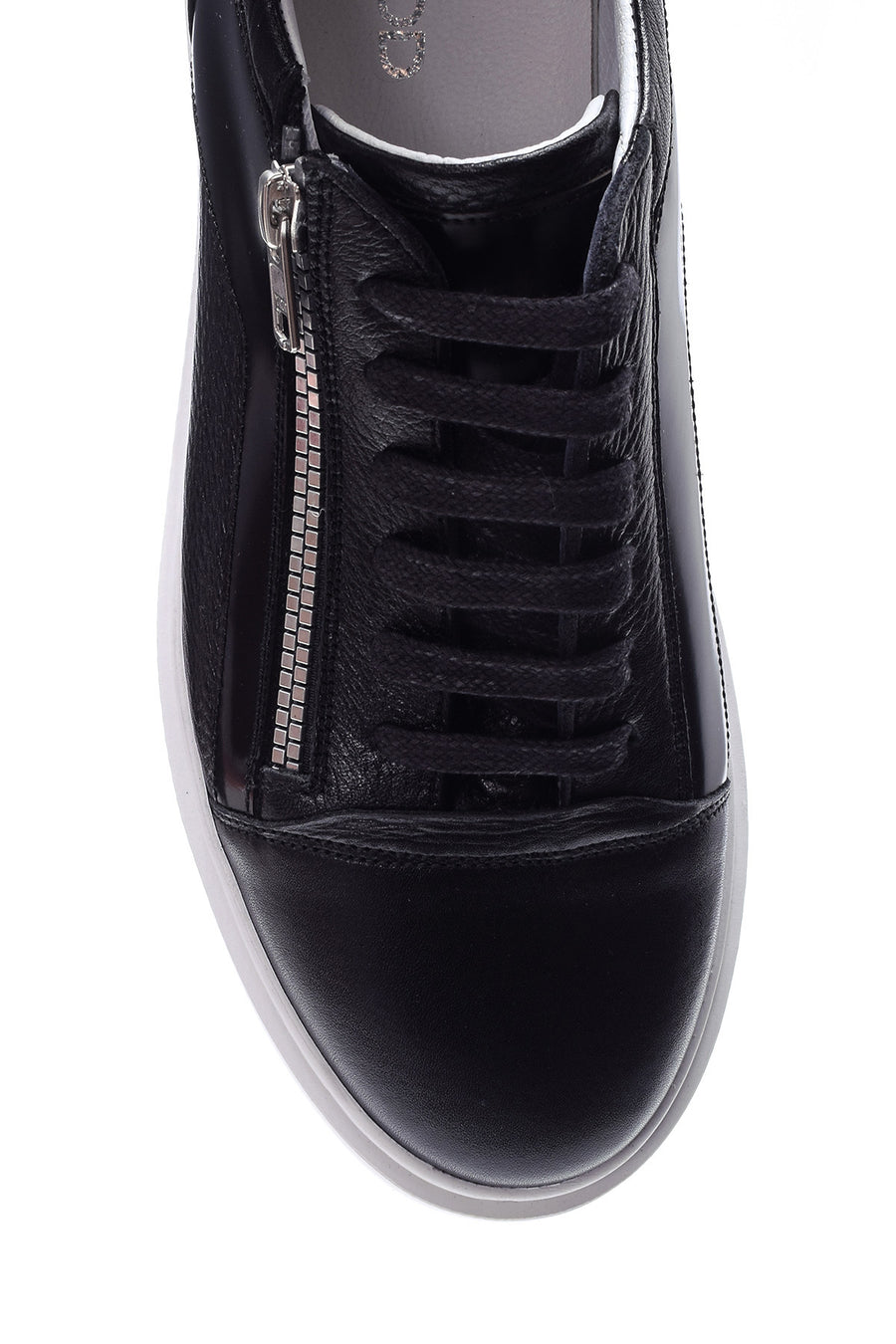 Men's Zipper Detailed Leather Sneaker