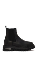 Harley Davidson Male Gray 12011 Thick-Soled Leather Chelsea Boots | Derimod