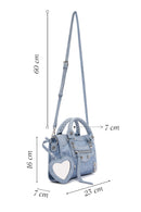Women's Blue Long Strap Jean Fabric Crossbody Bag | Derimod