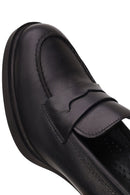 Kadın Siyah Kalın Topuklu Deri Maskülen Loafer | Derimod