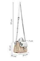 Women's Silver Accessory Long Strap Straw Crossbody Bag | Derimod