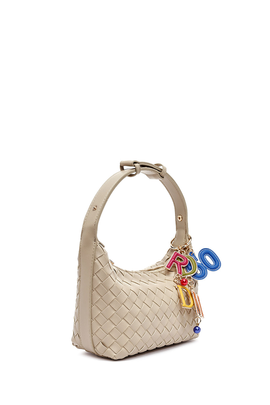 Women's Beige Accessory Knitted Mini Handbag