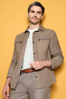 Kroos Men's Mink Suede Leather Jacket | Derimod