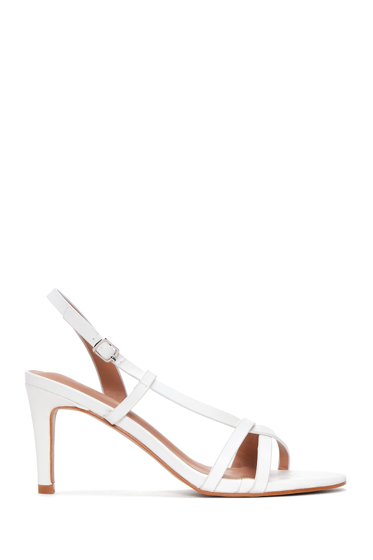 Women's White Heeled Sandals 22SFE469318 | Derimod