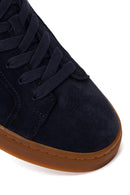 Erkek Lacivert Bağcıklı Süet Deri Sneaker | Derimod