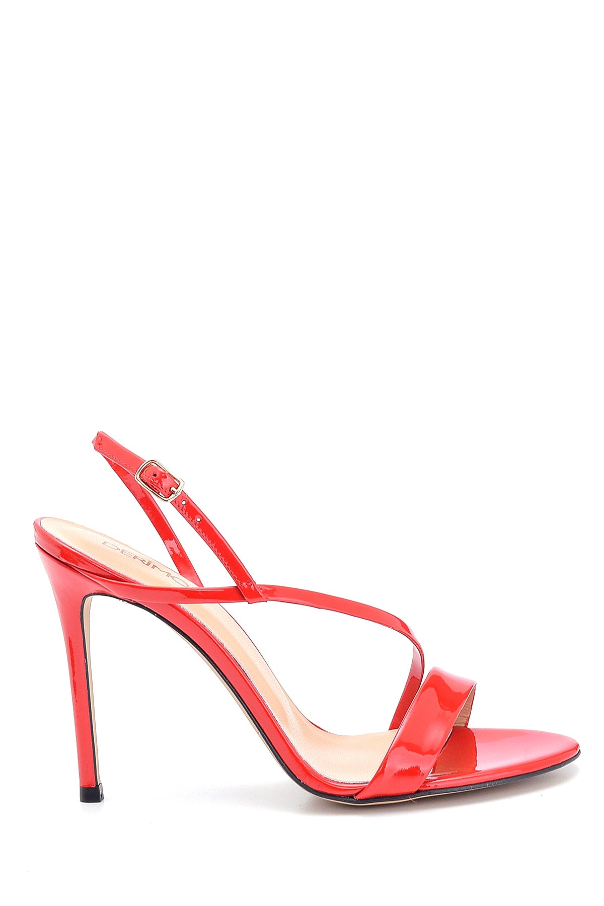 Women's Patent Leather Heeled Sandals 21SFD110616 | Derimod