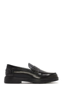 Male Black Leather Loafer | Derimod