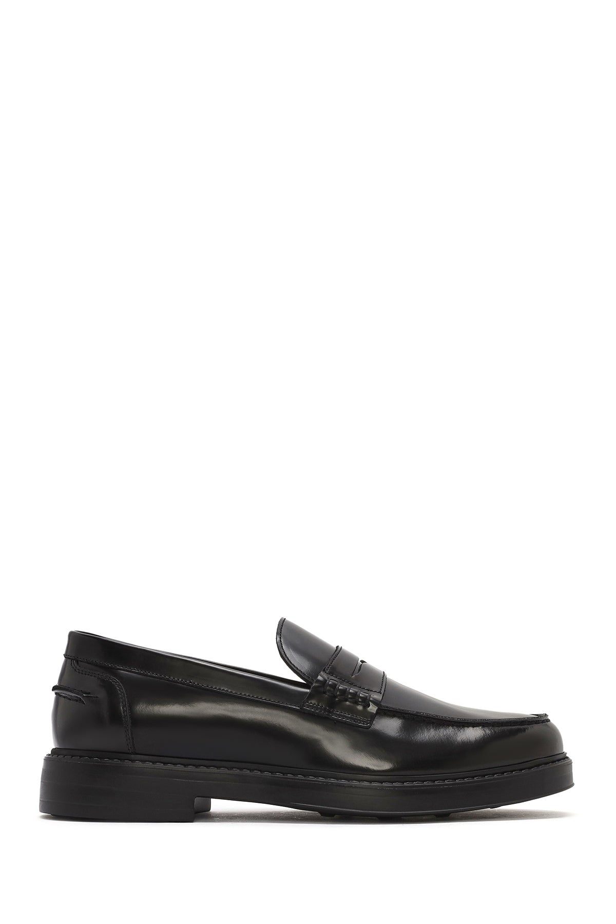 Erkek Siyah Deri Klasik Loafer 25SFD722022 | Derimod