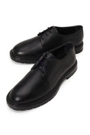 Male Black Lace-Up Leather Casual Shoes | Derimod