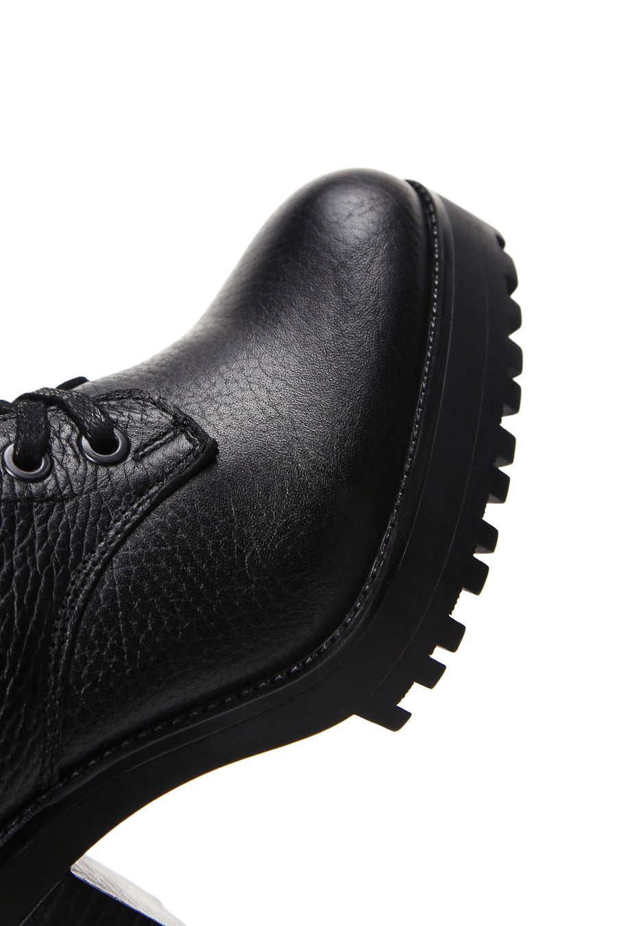 Women's Black Leather Heeled Boots