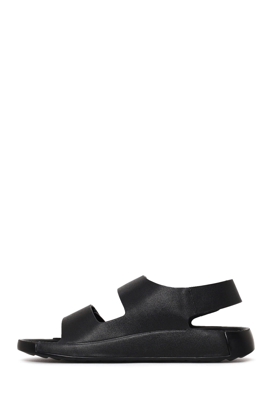 Male Black Strap Leather Sandals
