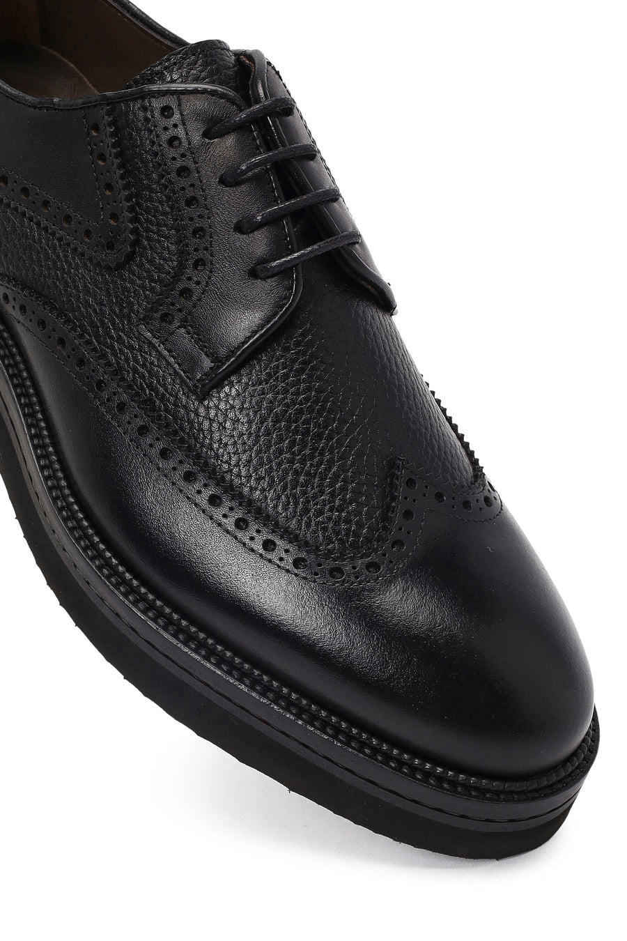 Men's Black Lace Up Leather Casual Shoes