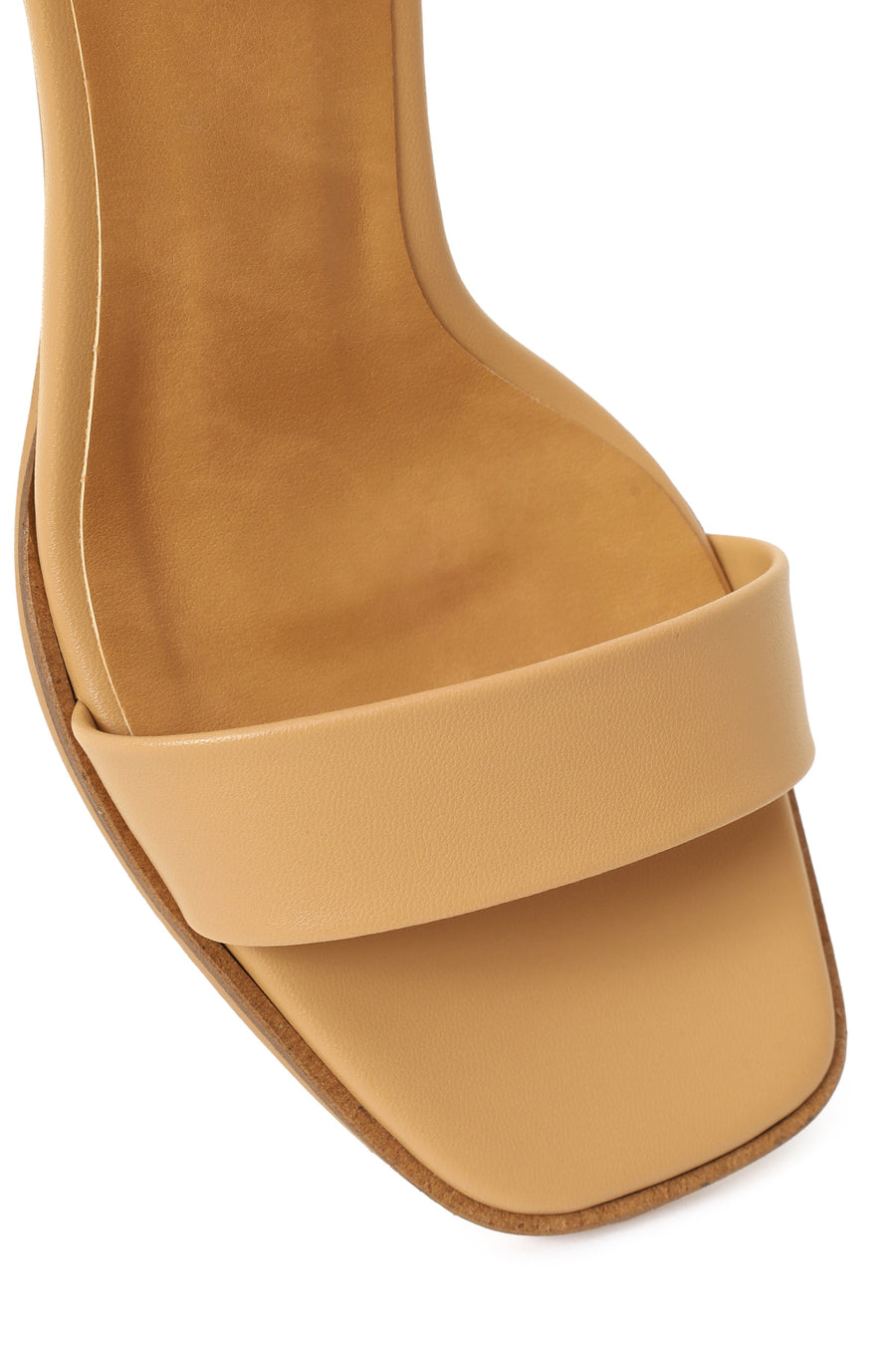 Women's Camel Ankle Buckle Thin Heel Sandals