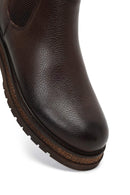 Male Brown Leather Chelsea Boots | Derimod