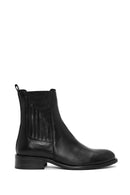 Women's Black Leather Chelsea Boots | Derimod