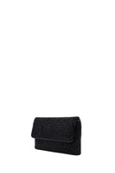 Woman Black Chain-Strap Embellished Evening Mini Clutch Bag | Derimod