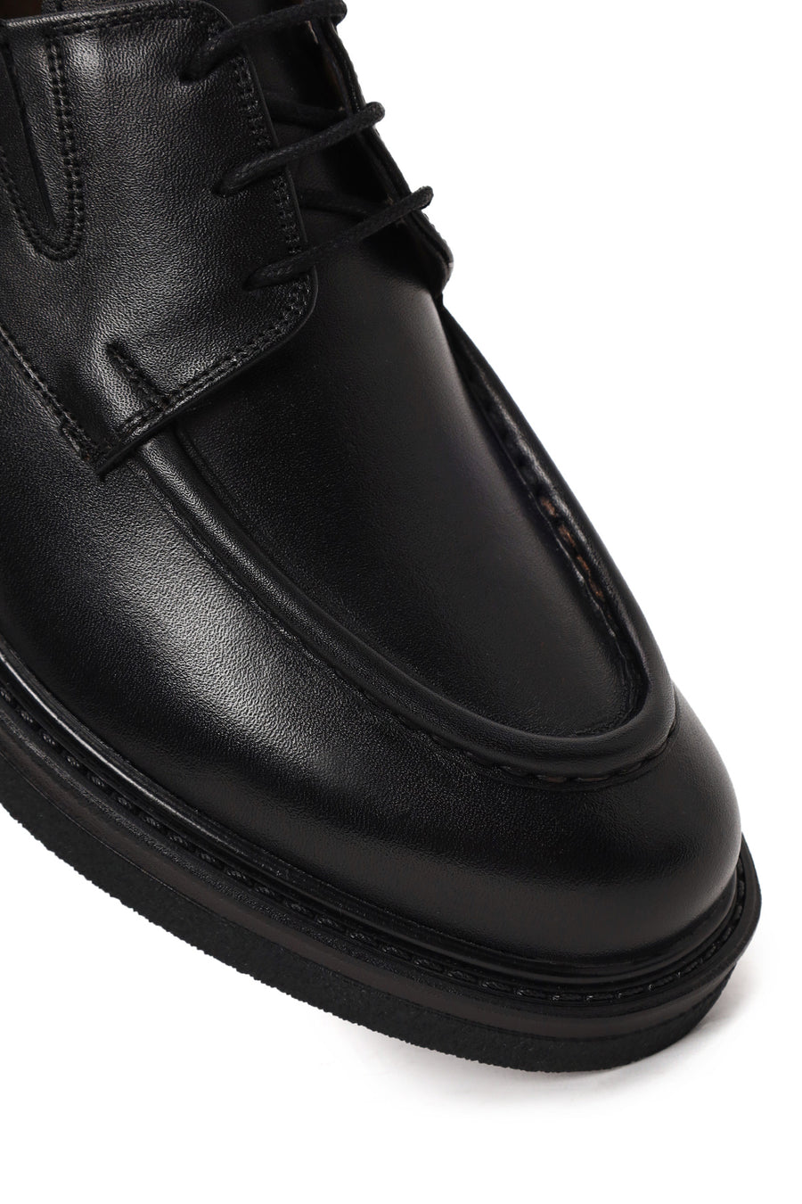 Male Black Lace-Up Leather Casual Shoes