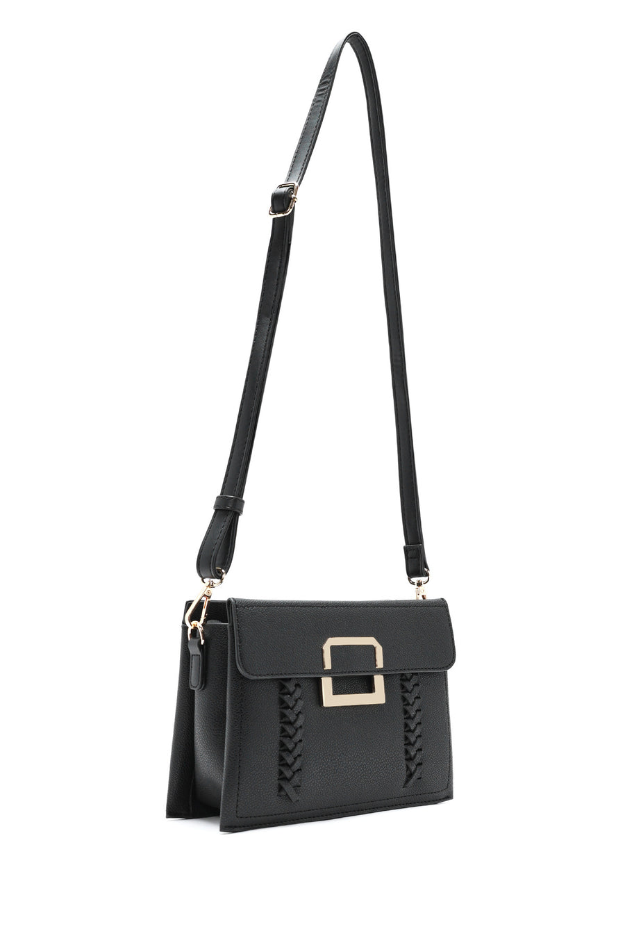 Women's Black Long Strap Crossbody Bag