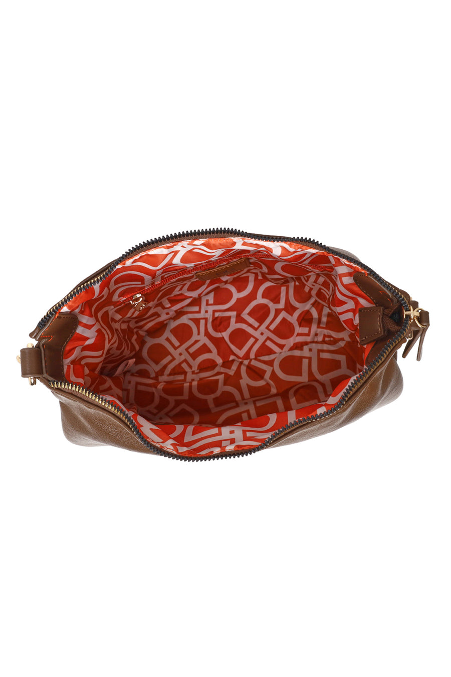 Woman Brown Long-Strap Shoulder Bag