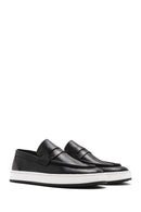 Men's Black Chunky Leather Loafers | Derimod