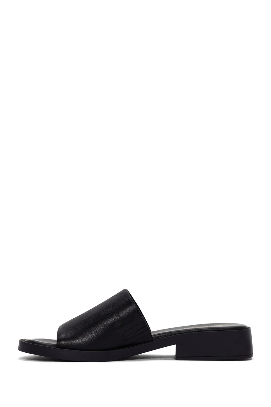 Women's Black Casual Leather Slippers
