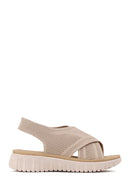 Woman Beige Thick-Soled Comfort Sandal | Derimod