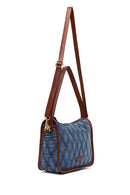 Woman Blue Jean Fabric Long-Strap Shoulder Bag | Derimod