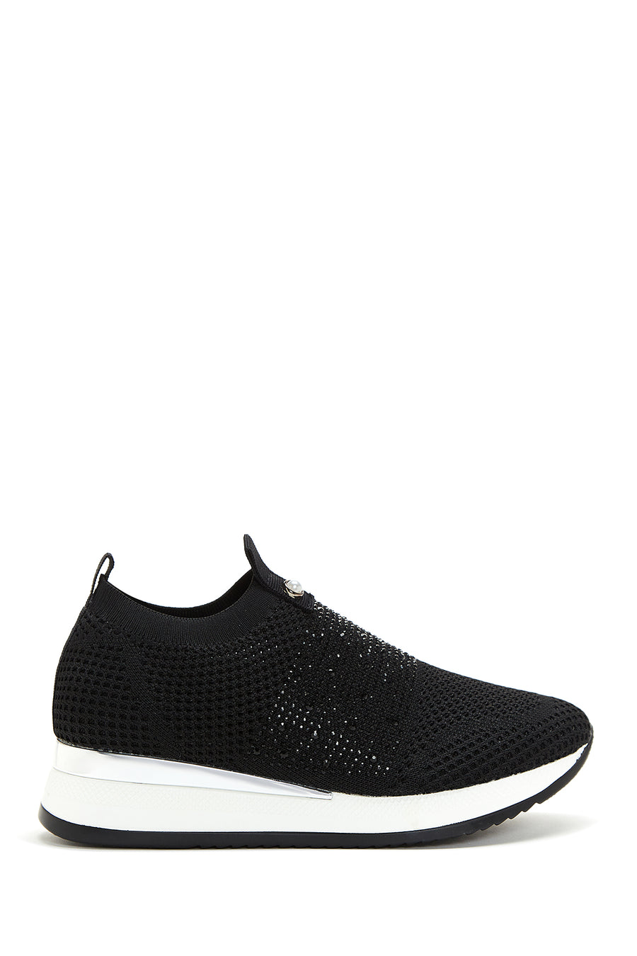 Kadın Siyah Taşlı Kalın Tabanlı Sneaker 22SFD43116F | Derimod
