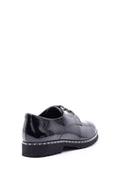 Women's Patent Leather Stone Detailed Shoes | Derimod