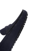 Erkek Lacivert Deri Loafer | Derimod