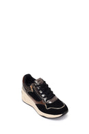 Kadın Siyah Bağcıklı Dolgu Topuklu Sneaker | Derimod