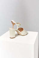 Ankle Strap Women's Heeled Leather Sandals | Derimod