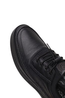 Male Black Lace-Up Leather Casual Shoes | Derimod