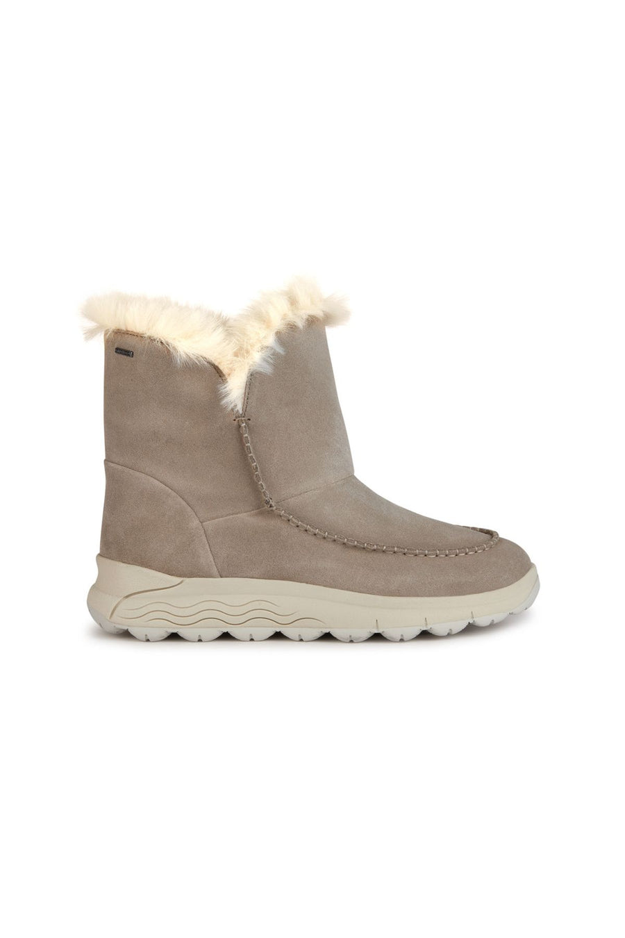 Geox Women's Beige Spherica Suede Leather Boots D3626C00022C5004 | Derimod