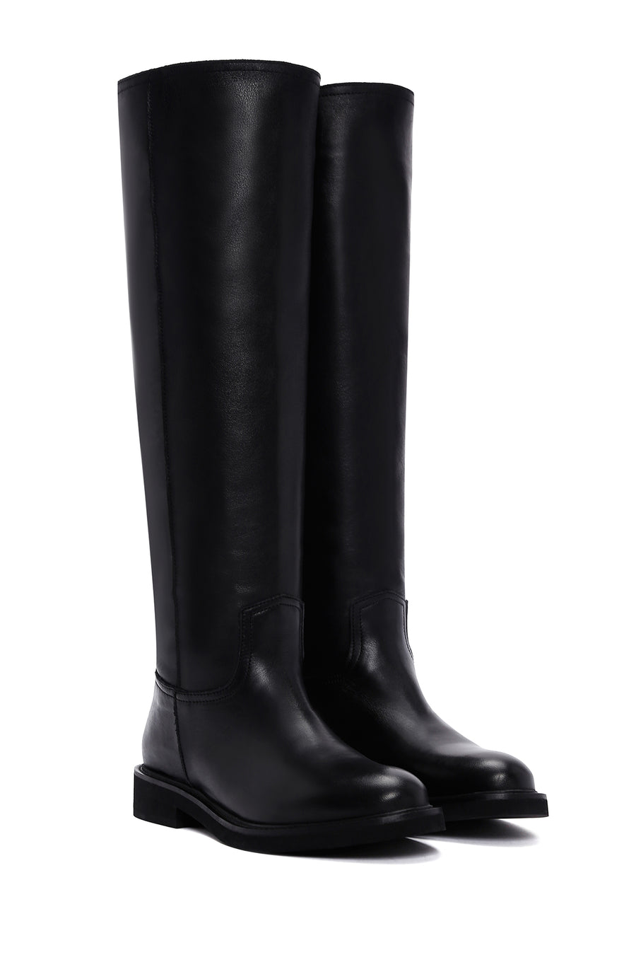 Women's Black Leather Casual Leather Boots